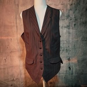 Norma Kamali Black Pinstripe Vest